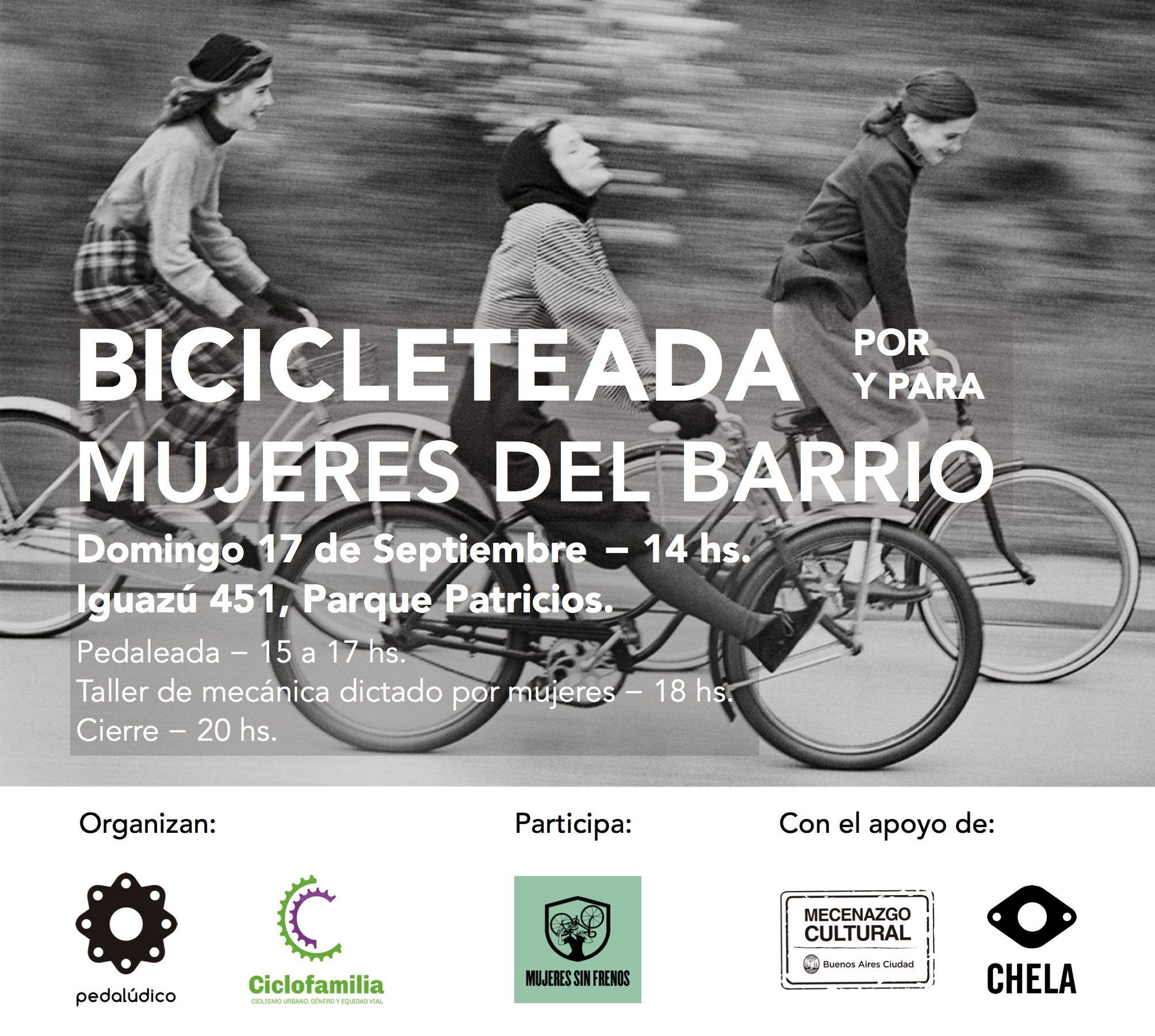 Flyer Web Bicicleteada Mujeres Del Barrio PedaLúdico Ciclofamilia 2017 09 05(2.0)(fr)